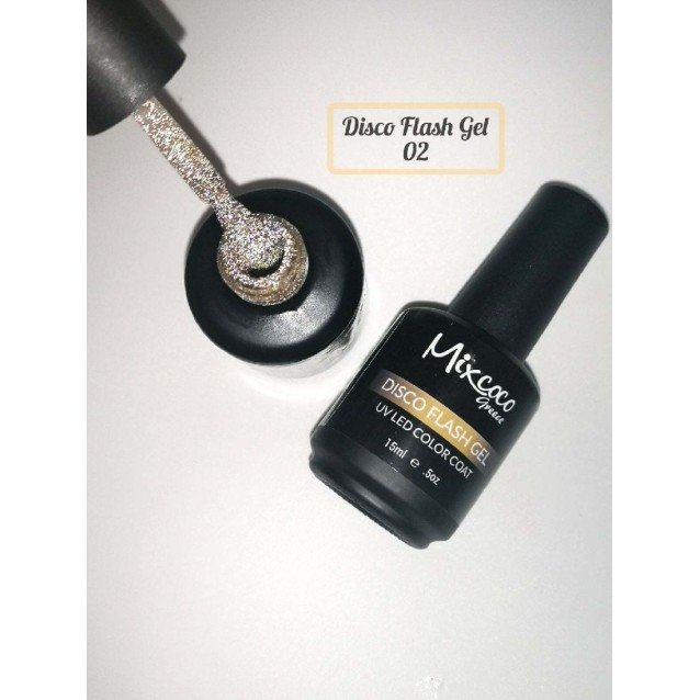 Mixcoco Ημιμόνιμο Βερνίκι Νυχιών Disco Flash Gel 02 15ml