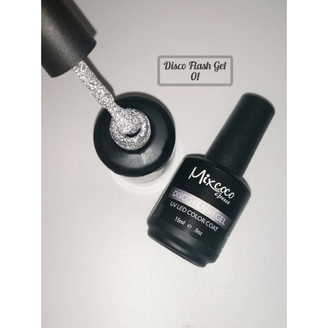 Mixcoco Ημιμόνιμο Βερνίκι Νυχιών Disco Flash Gel 01 15ml