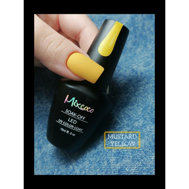 Mixcoco Ημιμόνιμο Βερνίκι Νυχιών Mustard yellow 15ml