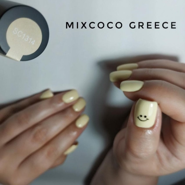 Mixcoco Ημιμόνιμο Βερνίκι Νυχιών SC 1314 Παστέλ Κίτρινο 15ml