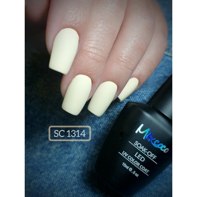 Mixcoco Ημιμόνιμο Βερνίκι Νυχιών SC 1314 Παστέλ Κίτρινο 15ml