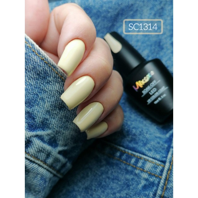 Mixcoco Ημιμόνιμο Βερνίκι Νυχιών SC 1314 Παστέλ Κίτρινο 15ml