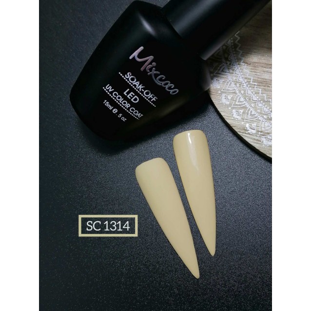 Mixcoco Ημιμόνιμο Βερνίκι Νυχιών SC 1314 Παστέλ Κίτρινο 15ml