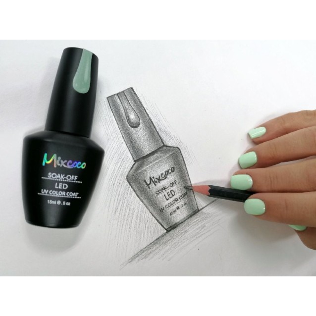 Mixcoco Ημιμόνιμο Βερνίκι Νυχιών SC 1288 Παστέλ Φιστικί 15ml