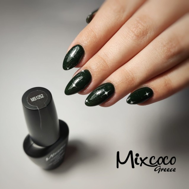 Mixcoco Ημιμόνιμο Βερνίκι Νυχιών MS 1252 Σκούρο Κυπαρισσί 15ml