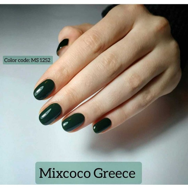 Mixcoco Ημιμόνιμο Βερνίκι Νυχιών MS 1252 Σκούρο Κυπαρισσί 15ml