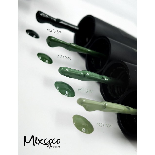 Mixcoco Ημιμόνιμο Βερνίκι Νυχιών MS 1252 Σκούρο Κυπαρισσί 15ml