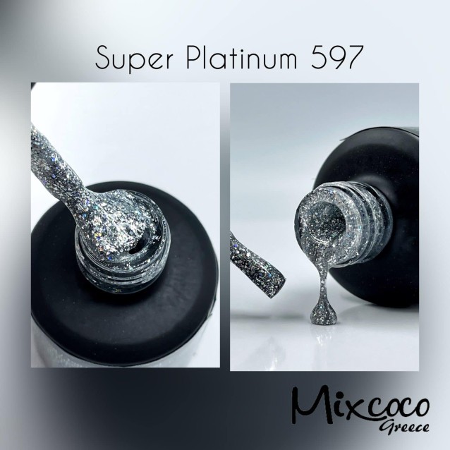Mixcoco Ημιμόνιμο Βερνίκι Νυχιών Super Platinum Gel 597 15ml