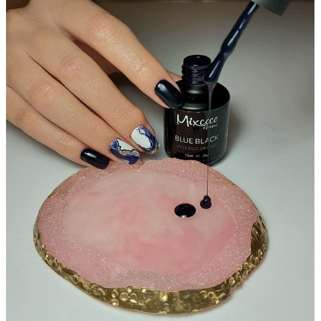 Mixcoco Ημιμόνιμο Βερνίκι Νυχιών 999  BLUE BLACK ΗΜΙΜΟΝΙΜΟ ΒΕΡΝΙΚΙ 15ml