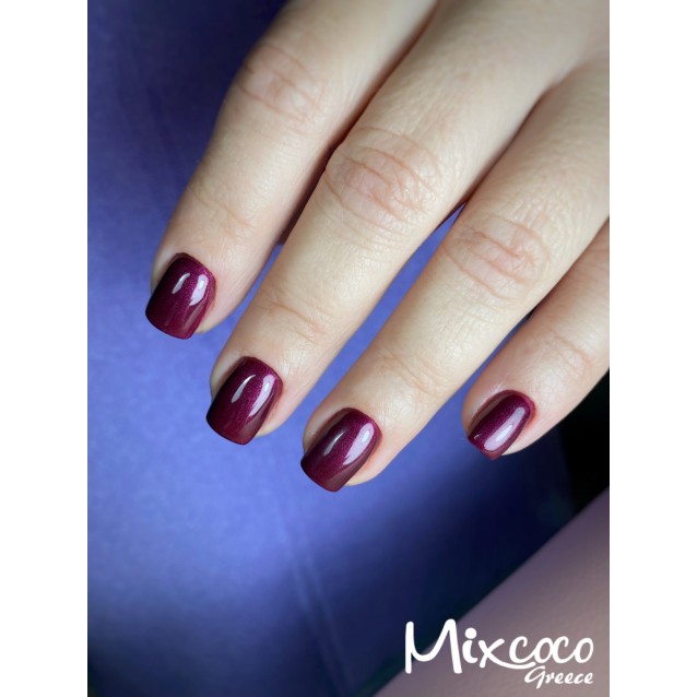 Mixcoco Ημιμόνιμο Βερνίκι Νυχιών WS 534 Μεταλλικό Δαμασκηνί 15ml