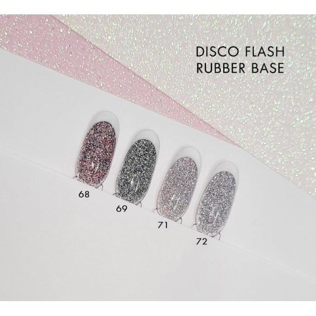 Mixcoco Rubber Base 72 Disco Flash Glitter 15ml
