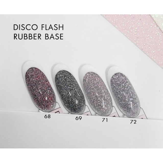 Mixcoco Rubber Base 71 Disco Flash Glitter 15ml