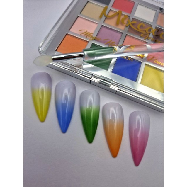 Mixcoco Ημιμόνιμο Βερνίκι Νυχιών Magic Ombre Powder Palette 15ml