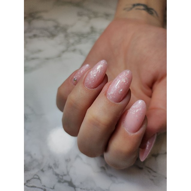 Mixcoco Rubber Base Pink Glitter & Flakes 15ml