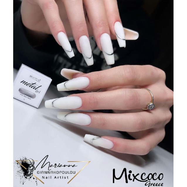 Mixcoco Nail Art Metal Gel 5g 02 Silver