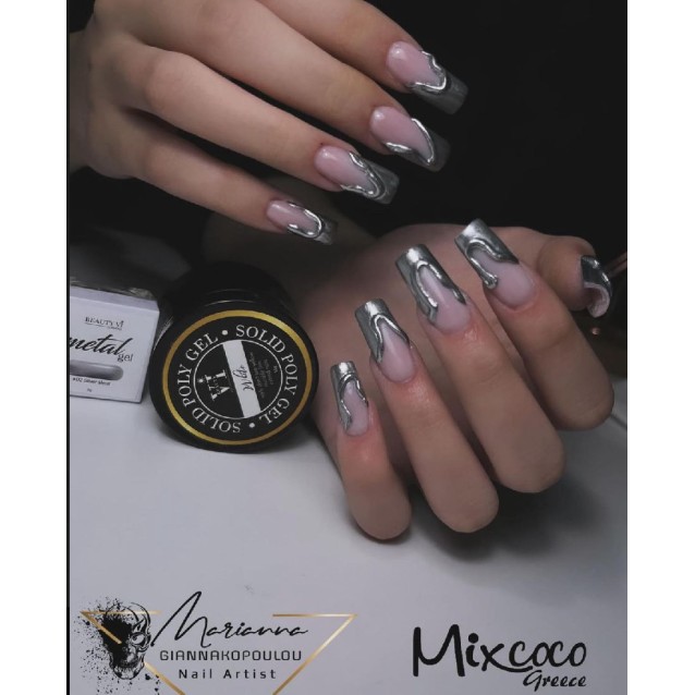 Mixcoco Nail Art Metal Gel 5g 02 Silver