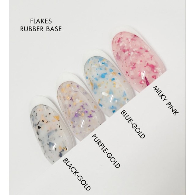 Mixcoco Rubber Base Purple-Gold Flake 15ml