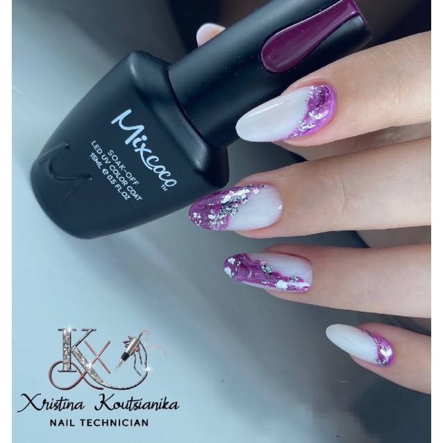 Mixcoco Ημιμόνιμο Βερνίκι Νυχιών MS 139 Black Lavender 15ml