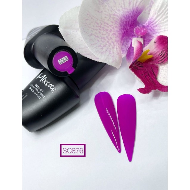 Mixcoco Ημιμόνιμο Βερνίκι Νυχιών SC 876 Μωβ Φούξια 15ml