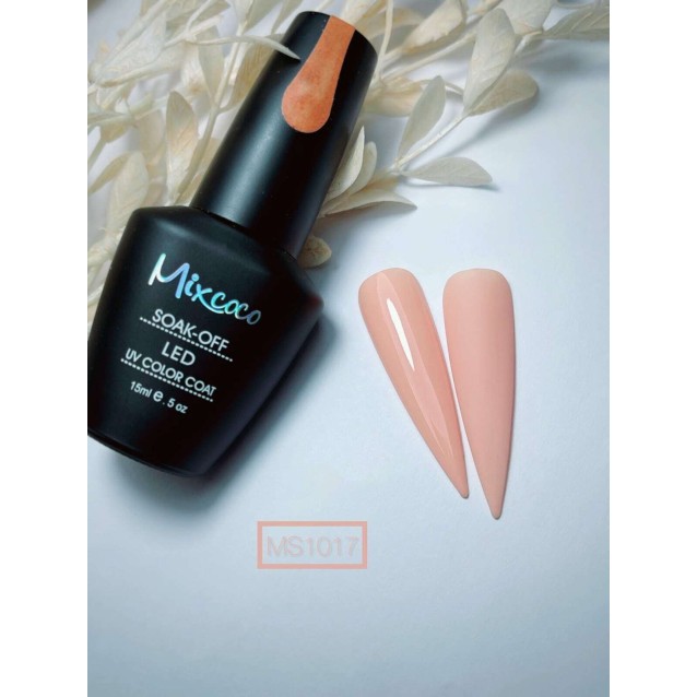 Mixcoco Ημιμόνιμο Βερνίκι Νυχιών MS 1017 Σομόν 15ml