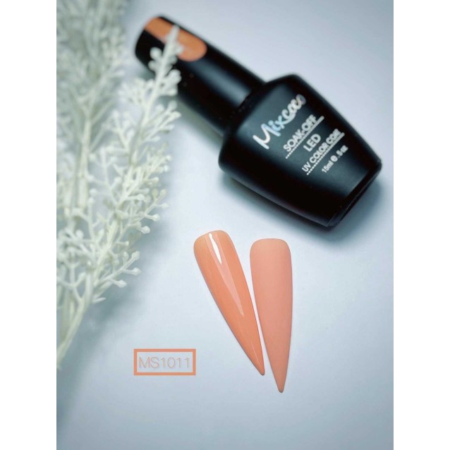 Mixcoco Ημιμόνιμο Βερνίκι Νυχιών MS 1011 Μουντό Ροδακινί 15ml