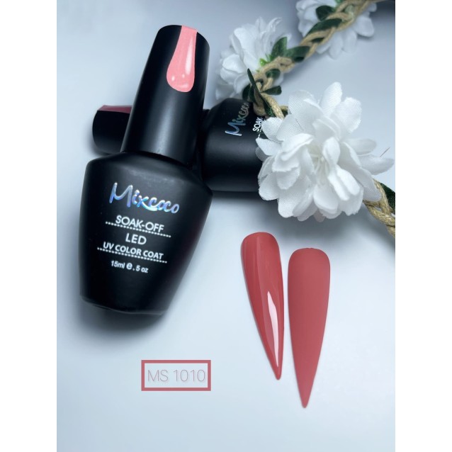 Mixcoco Ημιμόνιμο Βερνίκι Νυχιών MS 1010 Απαλό Σομόν Κεραμιδί 15ml