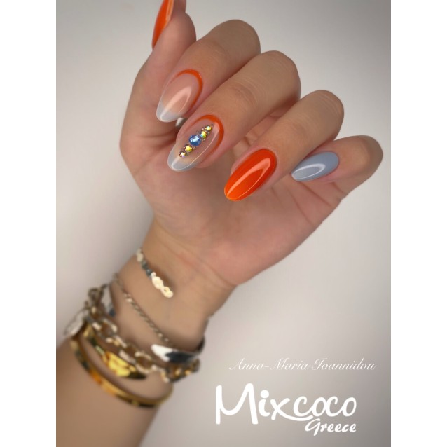 Mixcoco Ημιμόνιμο Βερνίκι Νυχιών MS 944 Πορτοκαλί 15ml