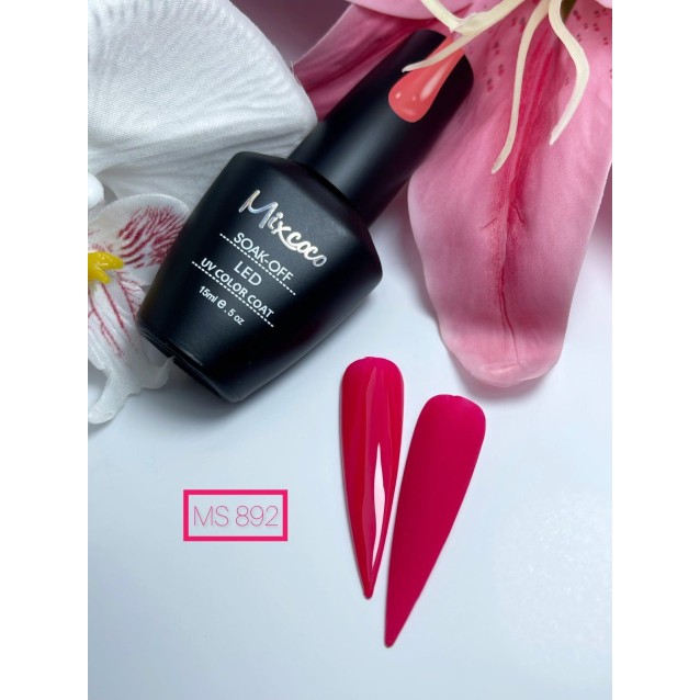 Mixcoco Ημιμόνιμο Βερνίκι Νυχιών MS 892 Φούξια Τριανταφυλλί 15ml