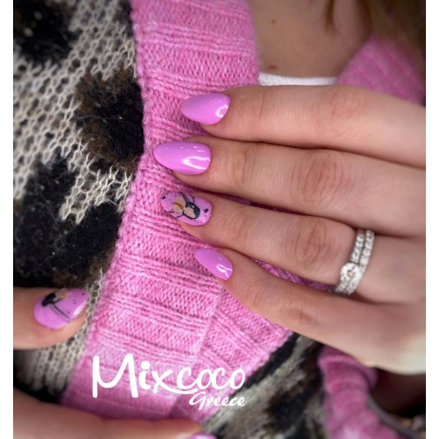 Mixcoco Ημιμόνιμο Βερνίκι Νυχιών MS 888 Ροζ Λιλά 15ml