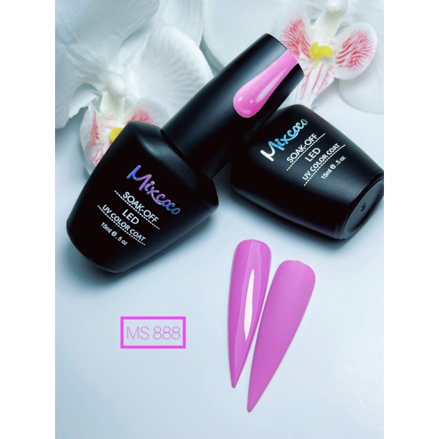Mixcoco Ημιμόνιμο Βερνίκι Νυχιών MS 888 Ροζ Λιλά 15ml