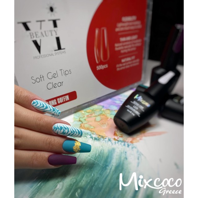 Soft Gel Tips 500τμχ Long Coffin