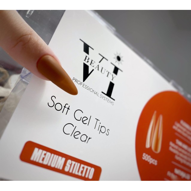 Soft Gel Tips 500τμχ Medium Stiletto