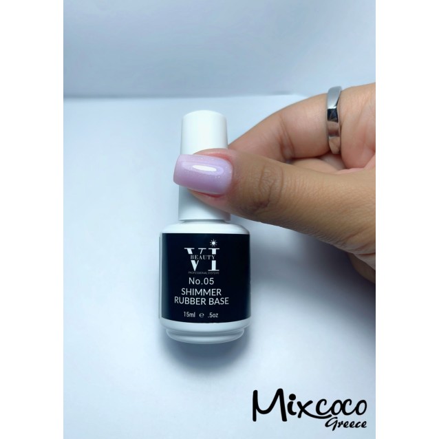 Mixcoco Rubber Base 05 Shimmer Light Purple 15ml