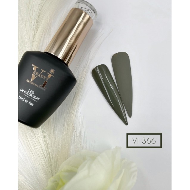 Mixcoco Ημιμόνιμο Βερνίκι Νυχιών VI 366 Χακί Γκρι 15ml