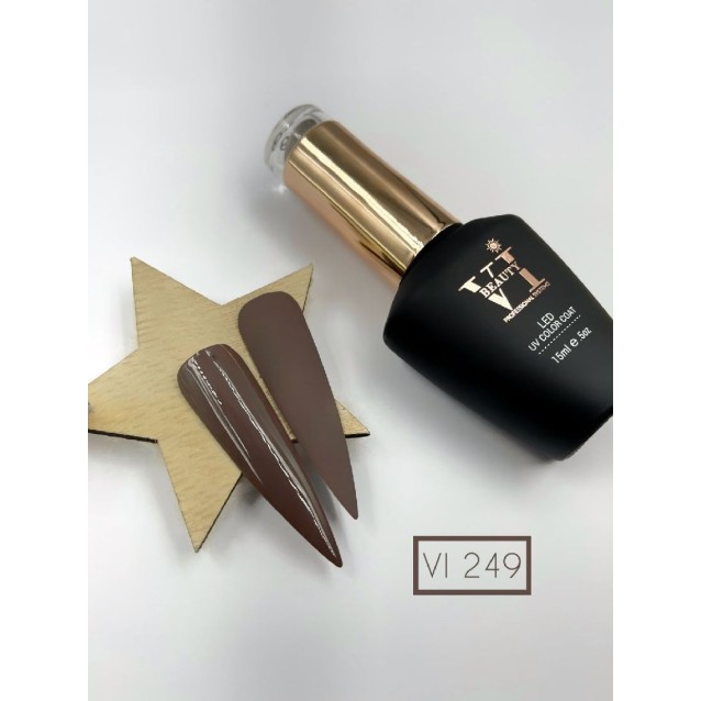 Mixcoco Ημιμόνιμο Βερνίκι Νυχιών VI 249 Καφέ Γκρι 15ml