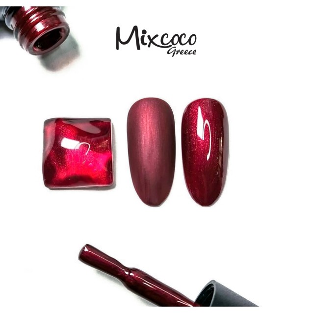 Mixcoco Ημιμόνιμο Βερνίκι Νυχιών DMC 721 Μεταλλικό Κόκκινο 15ml