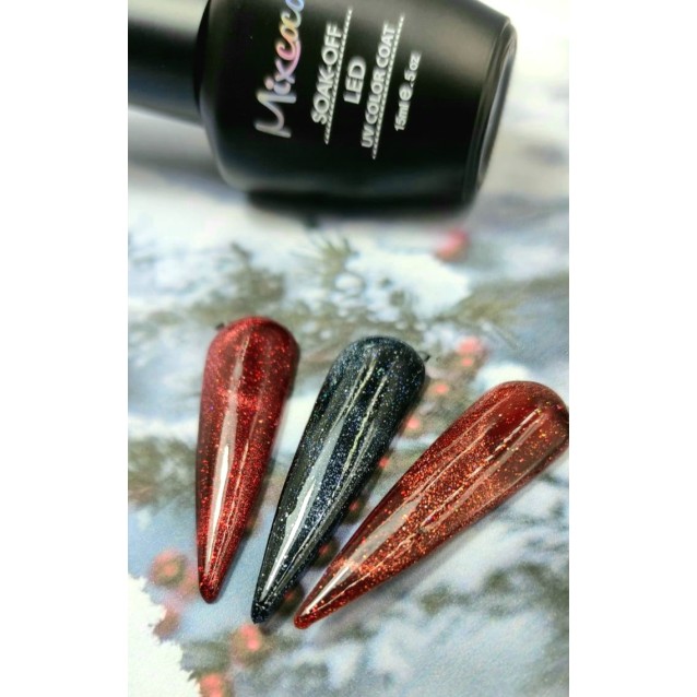 Mixcoco Ημιμόνιμο Βερνίκι Νυχιών Platinum Cat Eye 05 Κοκκινο 15ml