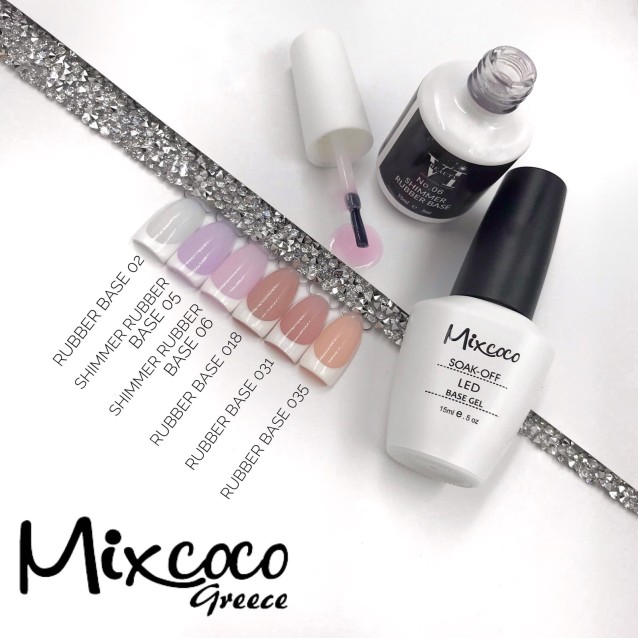 Mixcoco Rubber Base 02 Milky White Βάση Καουτσούκ 15ml