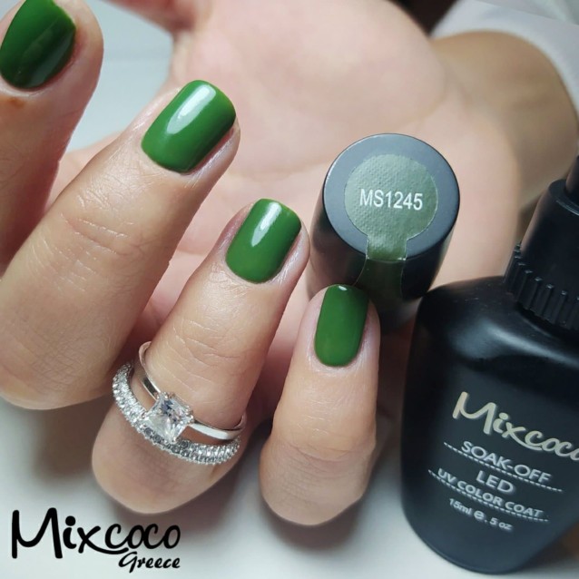 Mixcoco Ημιμόνιμο Βερνίκι Νυχιών MS 1245 Πράσινο 15ml