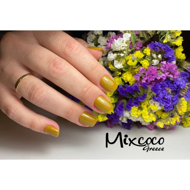 Mixcoco Ημιμόνιμο Βερνίκι Νυχιών MS 1087 Μουσταρδί Σκούρο 15ml