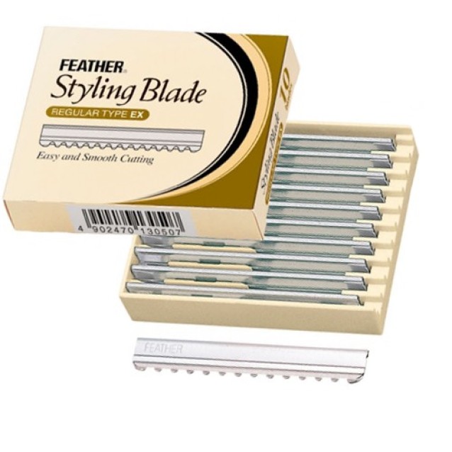 Feather Styling Blade Ανταλλακτικές Λεπίδες για Ξυράφι μαλλιών 10 Τεμάχια