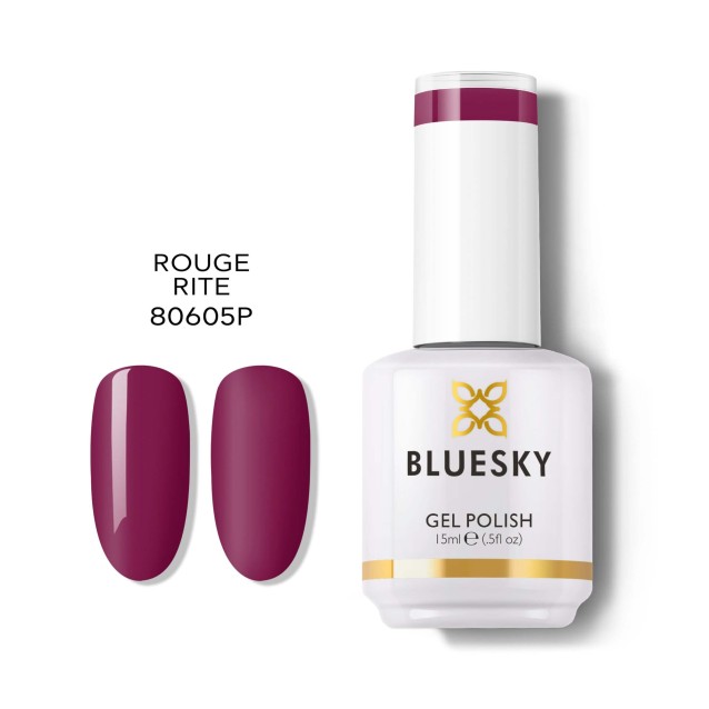 Bluesky Ημιμόνιμο Βερνίκι Νυχιών Rouge Rite  80605 15ml