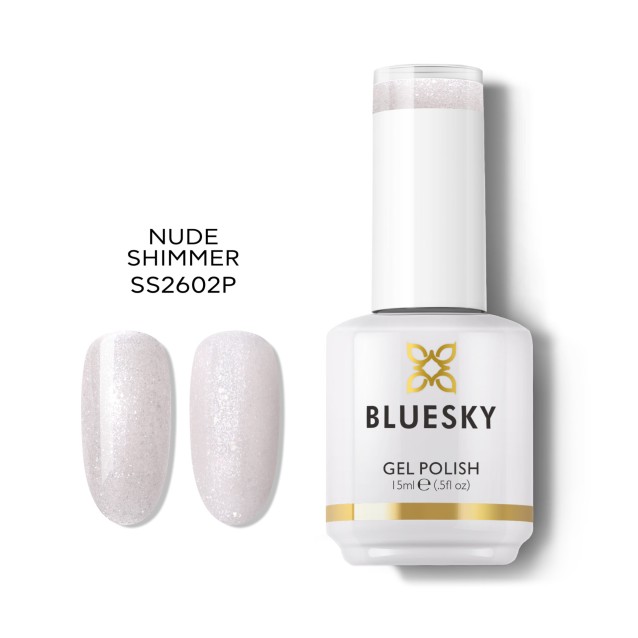 Bluesky Ημιμόνιμο Βερνίκι Νυχιών SS2602 Nude Shimmer 15ml
