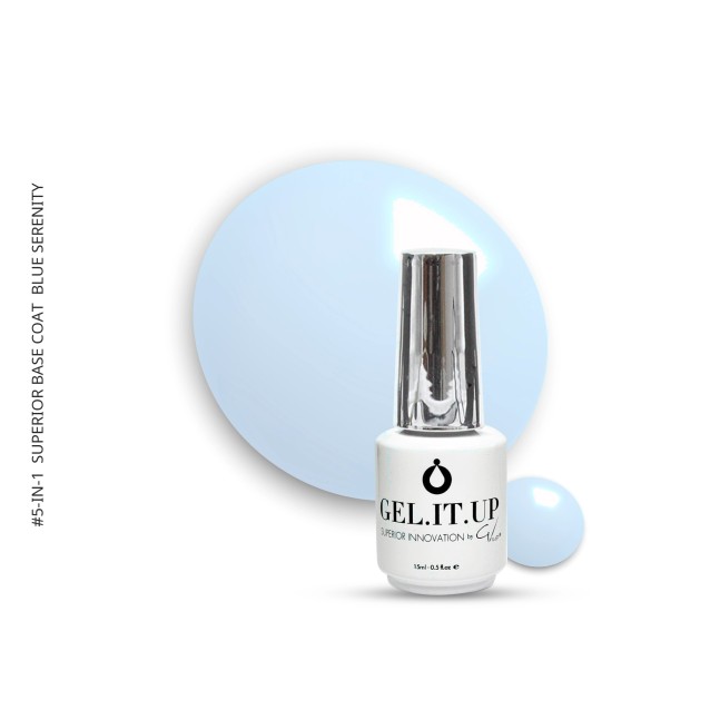 GEL.IT.UP 5-in-1 Superior Base 15ml Blue Serenity GEL.IT.UP 5-in-1 Superior Base 15ml Blue Serenity