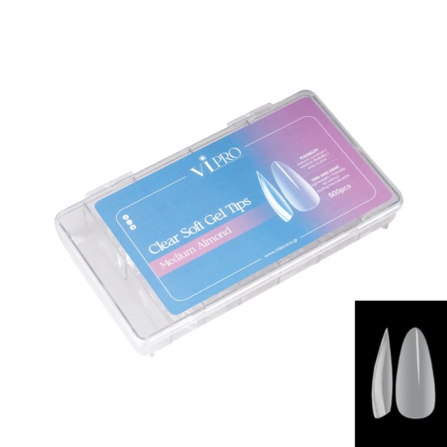 Vi Pro Soft Gel Tips 500τμχ Medium Almond Vi Pro Soft Gel Tips 500τμχ Medium Almond