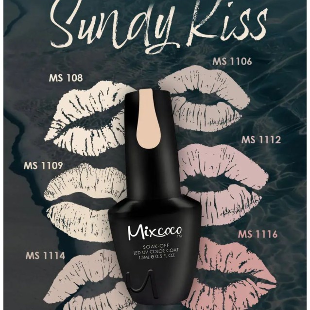 Mixcoco Σετ 6 Βερνίκια 15ml Sandy Kiss