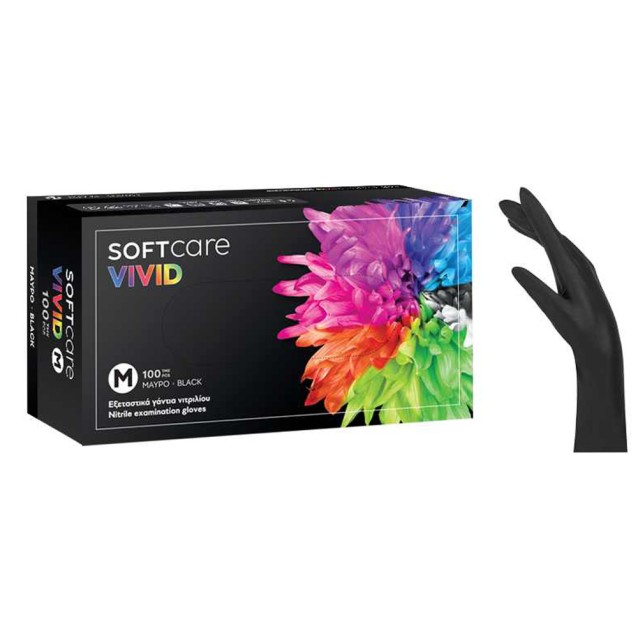 Soft Care Vivid Γάντια Νιτριλίου Μαύρα 100τεμ Medium Soft Care Vivid Γάντια Νιτριλίου Μαύρα 100τεμ Medium