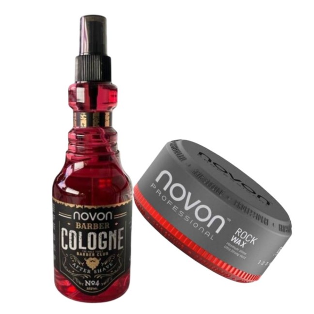 Novon Professional Σετ (Rock Wax 150ml, Barber Cologne No4 355ml)