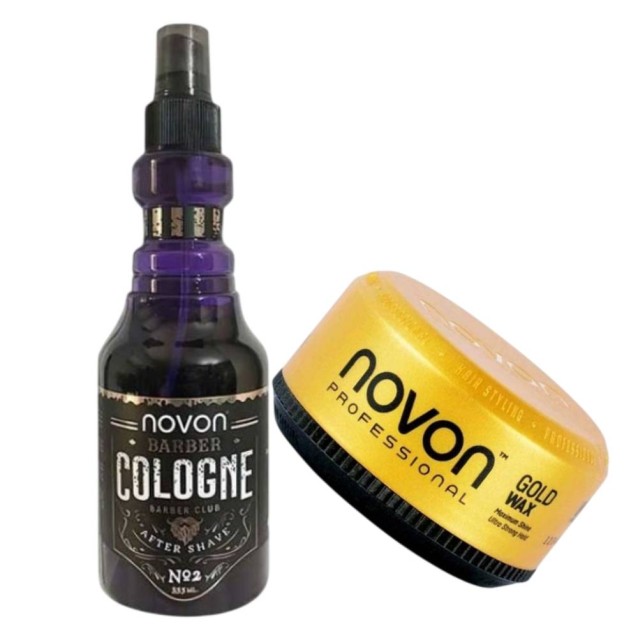 Novon Professional Σετ (Gold Wax 150ml, Barber Cologne No2 355ml)