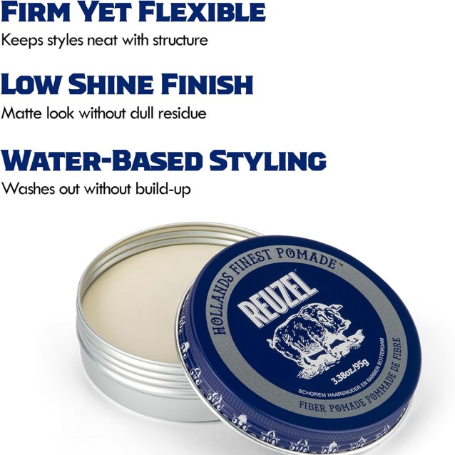 Reuzel Fiber Pomade pig Πομάδα Μαλλιών για δυνατό εύπλαστο κράτημα και φυσικό αποτέλεσμα 95gr